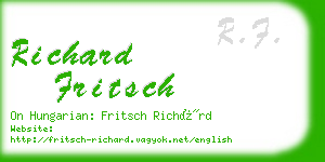 richard fritsch business card
